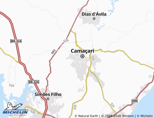 Mapa MICHELIN Camaçari de Dentro - ViaMichelin