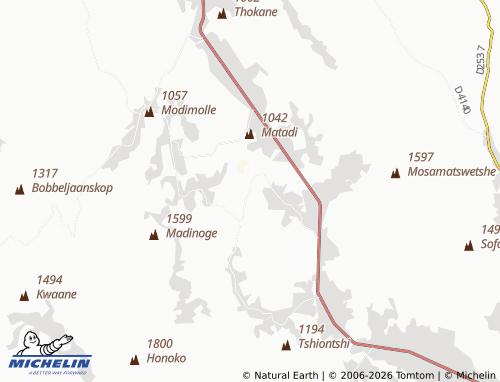 MICHELIN-Landkarte Ga-Mashukwane - ViaMichelin