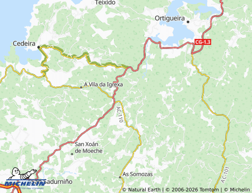 MICHELIN As Cancelas map - ViaMichelin