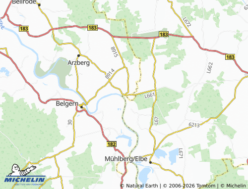 Carte MICHELIN Stehla - ViaMichelin