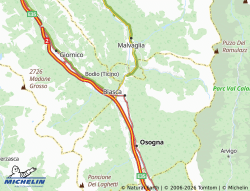 Mappa MICHELIN Biasca - ViaMichelin