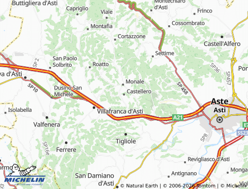 Mapa MICHELIN Castellero - ViaMichelin