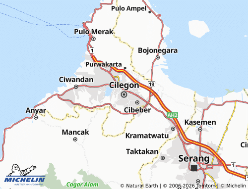 Mappa MICHELIN Cilegon - ViaMichelin