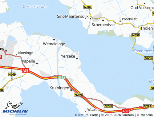 MICHELIN Yerseke map - ViaMichelin