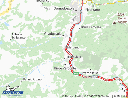 MICHELIN Pallanzeno map - ViaMichelin