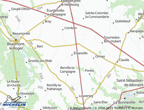 MICHELIN Émanville map - ViaMichelin