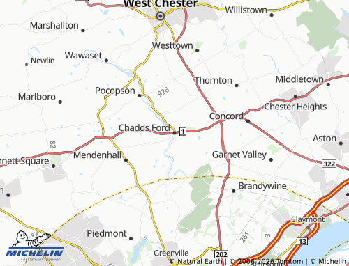 Mappa MICHELIN Chadds Ford - ViaMichelin