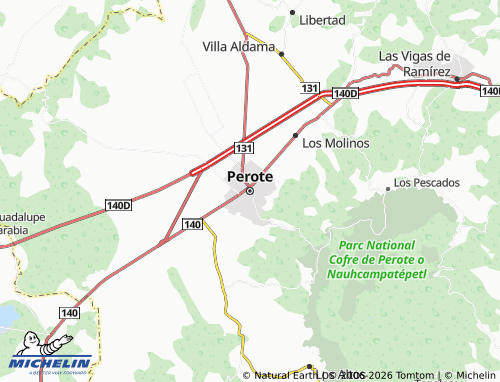 Kaart MICHELIN Perote - ViaMichelin