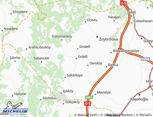 MICHELIN Erdelli map - ViaMichelin