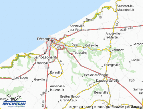 Mapa MICHELIN Toussaint - ViaMichelin