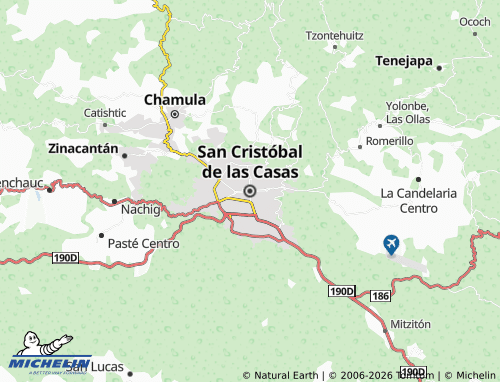 MICHELIN-Landkarte San Cristobal de las Casas - ViaMichelin