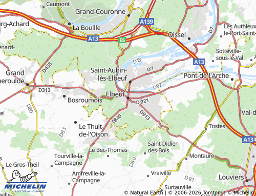 Mapa MICHELIN Elbeuf - ViaMichelin