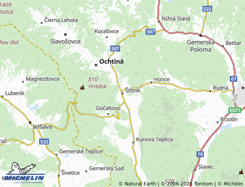 Mappa MICHELIN Štítnik - ViaMichelin