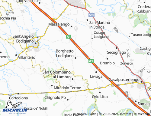 MICHELIN-Landkarte Borghetto Lodigiano - ViaMichelin