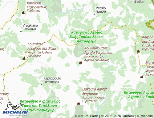 MICHELIN Asprorrevma map - ViaMichelin