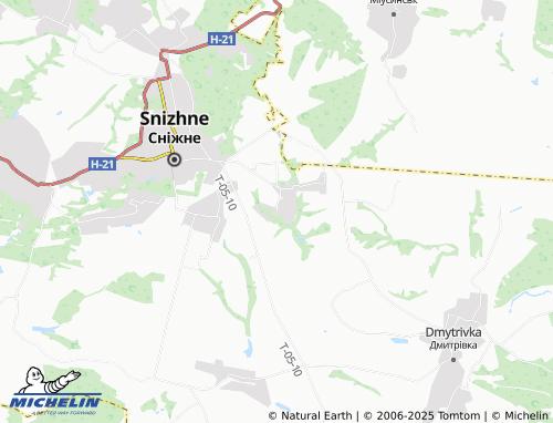 MICHELIN Brazhyne map - ViaMichelin