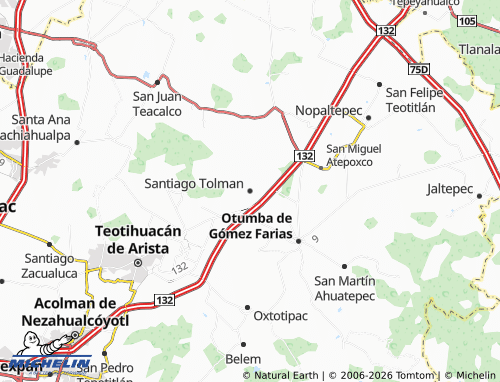 Mapa MICHELIN Santiago Tolman - ViaMichelin
