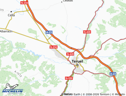 Mapa MICHELIN Concud - ViaMichelin