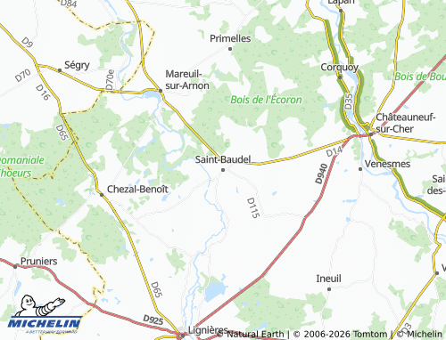 MICHELIN Saint-Baudel map - ViaMichelin