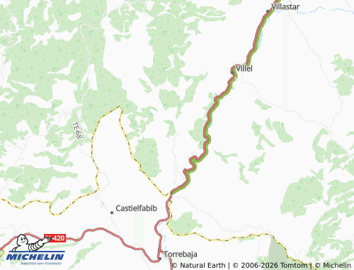 Kaart MICHELIN Tramacastiel - ViaMichelin