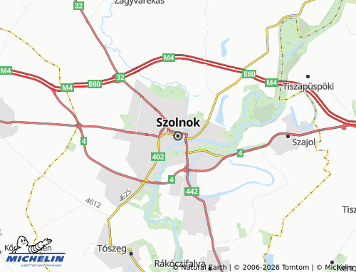 Mapa MICHELIN Szolnok - ViaMichelin