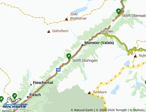 Mapa MICHELIN Reckingen-Gluringen - ViaMichelin
