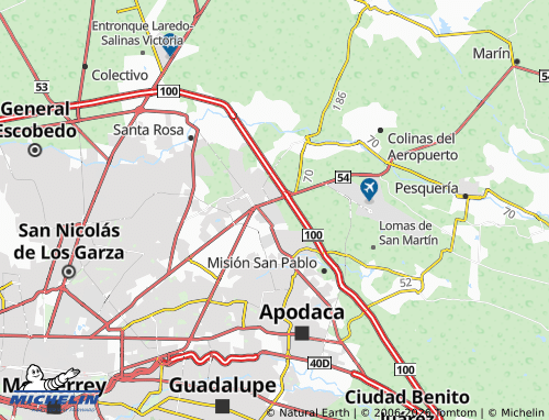 Mappa MICHELIN Parque Industrial Monterrey - ViaMichelin