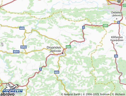 MICHELIN vz Dryanovo map - ViaMichelin