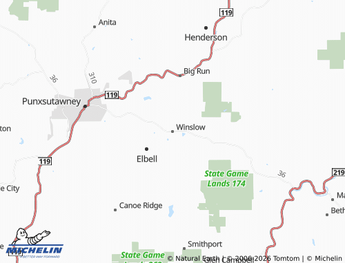 Mappa MICHELIN Winslow - ViaMichelin