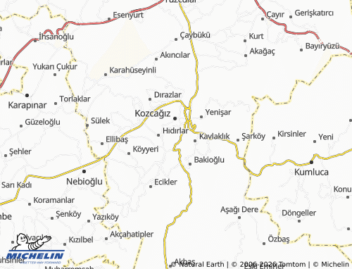 MICHELIN Değirmenci map - ViaMichelin
