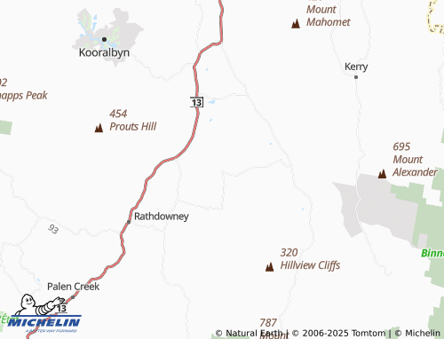 MICHELIN Oaky Creek map - ViaMichelin