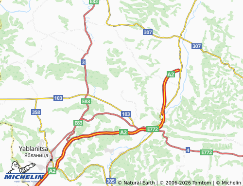 MICHELIN Golyama Brestnitsa map - ViaMichelin