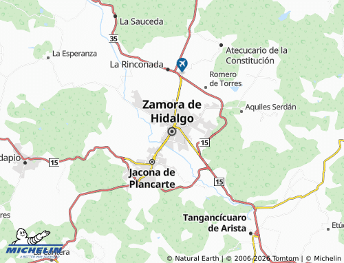 MICHELIN Zamora de Hidalgo map - ViaMichelin