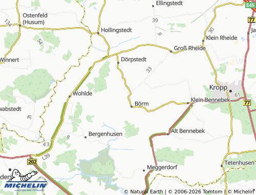 MICHELIN Börmerkoog map - ViaMichelin