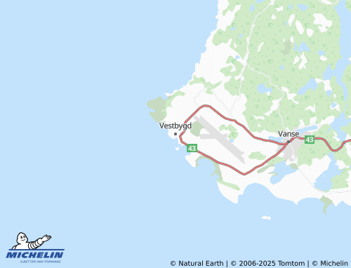 MICHELIN Vestbygd map - ViaMichelin