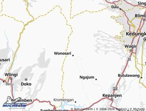 Mappa MICHELIN Wonosari - ViaMichelin
