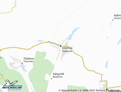 MICHELIN Livenka map - ViaMichelin