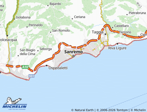 Mappa MICHELIN Sanremo - ViaMichelin