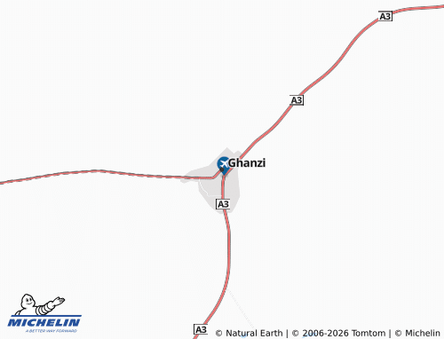 Carte MICHELIN Ghanzi - ViaMichelin