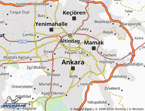 Mappa MICHELIN Kültür - ViaMichelin