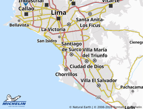 MICHELIN-Landkarte Santiago de Surco - ViaMichelin