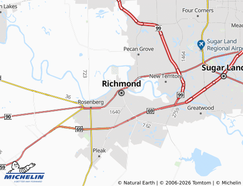 Kaart MICHELIN Richmond - ViaMichelin