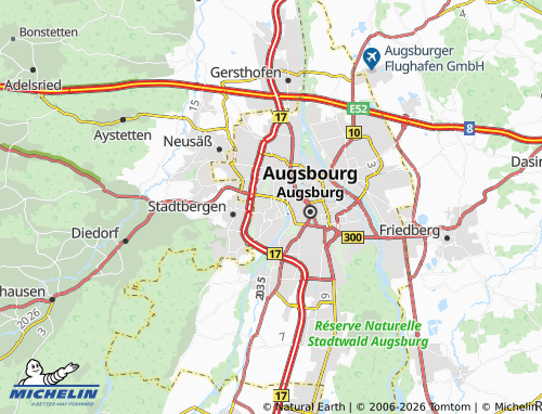 Mappa MICHELIN Pfersee - ViaMichelin