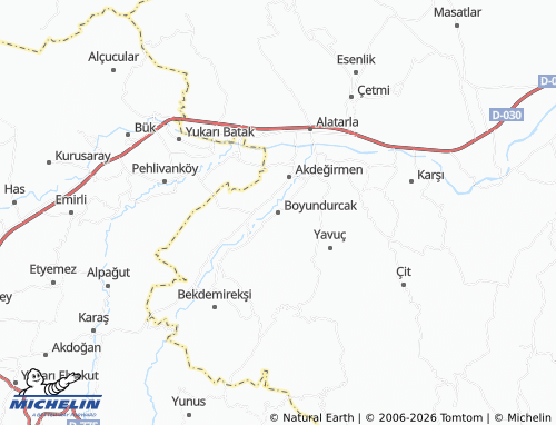 Mappa MICHELIN Boyundurcak - ViaMichelin