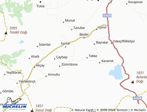 Mappa MICHELIN Akçaeniş - ViaMichelin