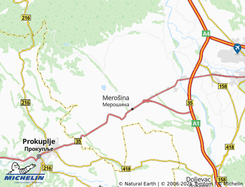 MICHELIN Rožina map - ViaMichelin