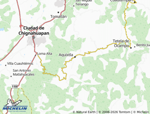 Kaart MICHELIN Aquixtla - ViaMichelin