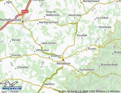 Carte MICHELIN Orgedeuil - ViaMichelin