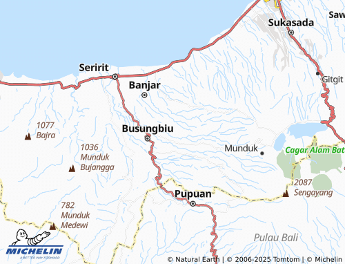 MICHELIN Munduk Bestala map - ViaMichelin