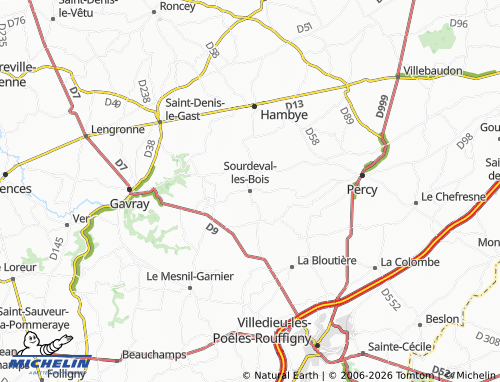Mapa MICHELIN Sourdeval-les-Bois - ViaMichelin